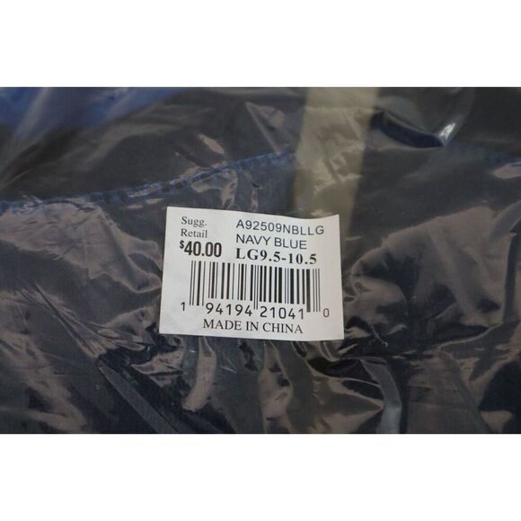 Isotoner A92509 Men Sz L (9.5-10.5) Navy Blue Jared Memory Foam Moc Slippers - Picture 7 of 7